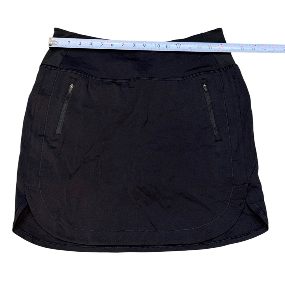Athleta Womens Fairway Golf Skort 18" Black Size Large High Rise Preppy Stretch - Picture 3 of 8